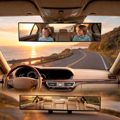 Clearvue™ - 3D Anti-Glare Panoramic Rear View Car mirror